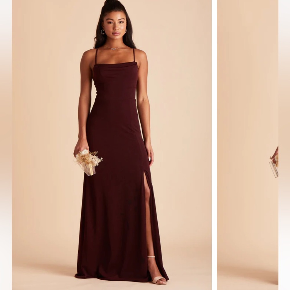 Birds Grey Ash dress in Crepe Cabernet